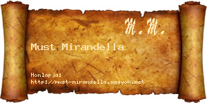 Must Mirandella névjegykártya